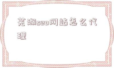 芜湖seo网站怎么代理(芜湖网站seo优化)