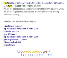 一个电梯工厂站 google 优化成功案例分享